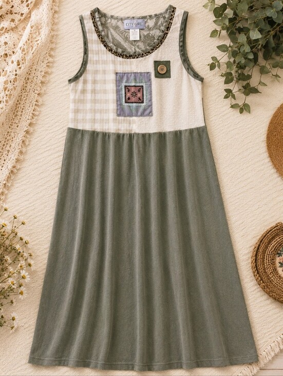 City Girl Dresses & Skirts - Vintage City Girl Sport Cottagecore Prairie Dress L